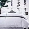 China Manufacturer Plain Luxury Hotel Bedsheet Set 100% Cotton White Flat Bedsheet