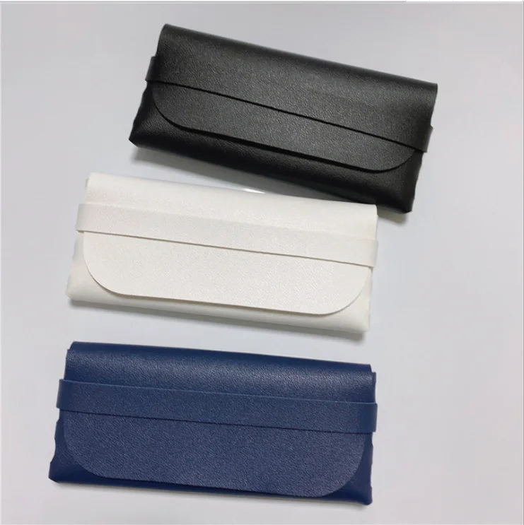 

New fashion soft bag leather leather PU custom folding case glasses frame storage, Multiple colors
