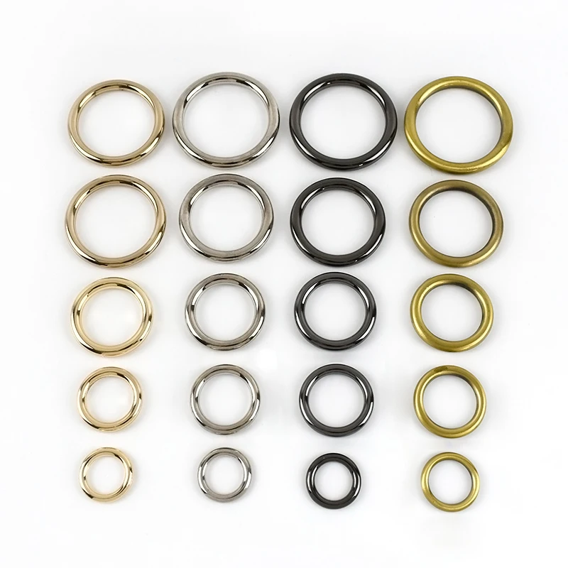 

Meetee BF318 15-50mm Circle O Rings Luggage Hardware Accessories Seamless Bag Connection Loop Round Buckle Metal O Rings