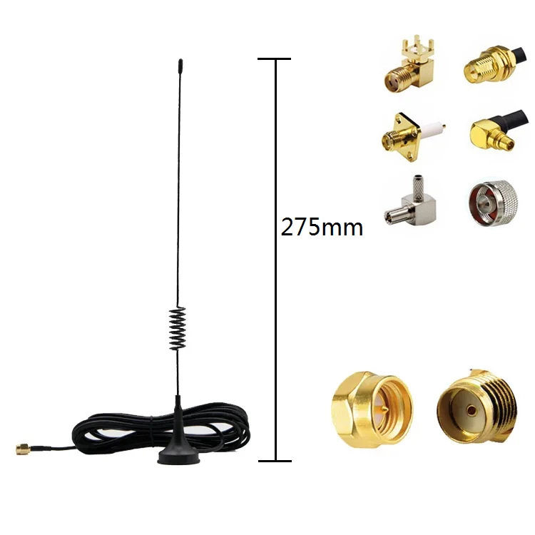 

RG174 3M 275mm GSM high gain antenna magnetic base Indoor Antenna with SMA