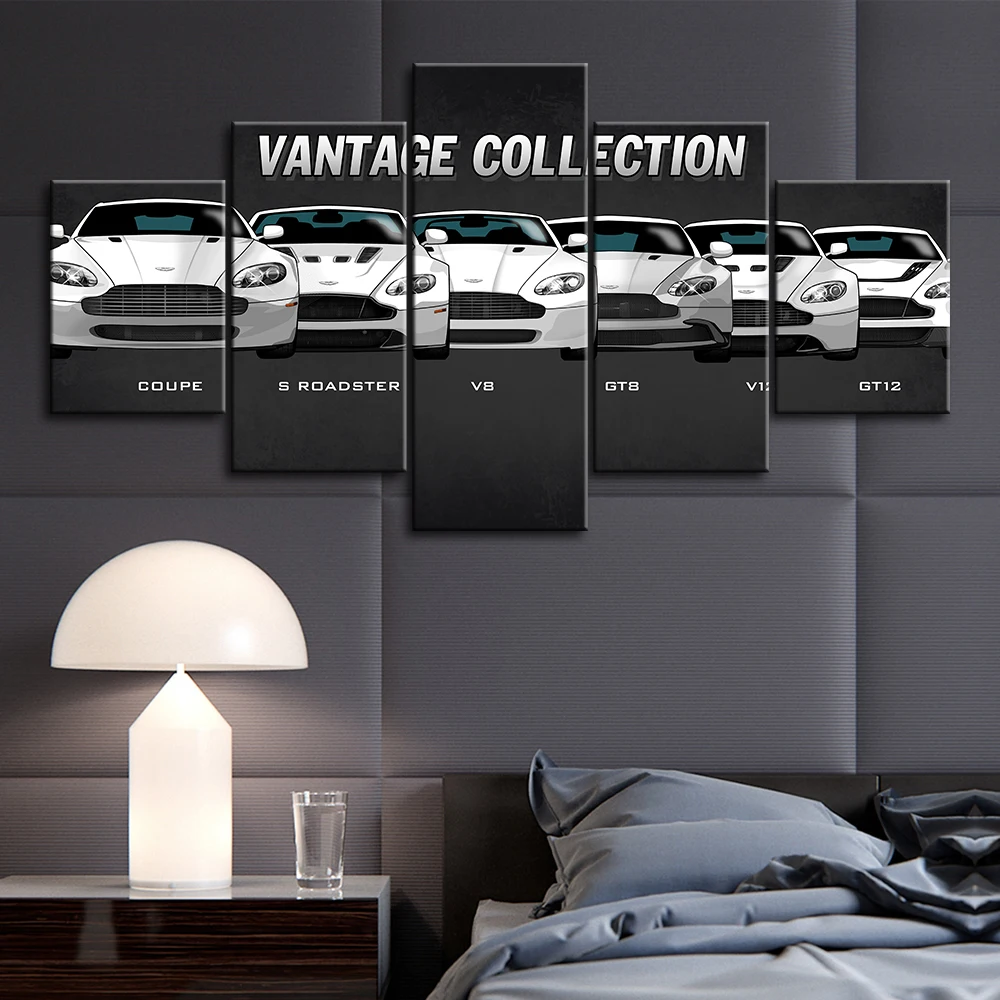 

Home Decor Canvas Painting 5 panel Sports car Pictures Wall Art Prints Modular Poster For modern style Living Room framework