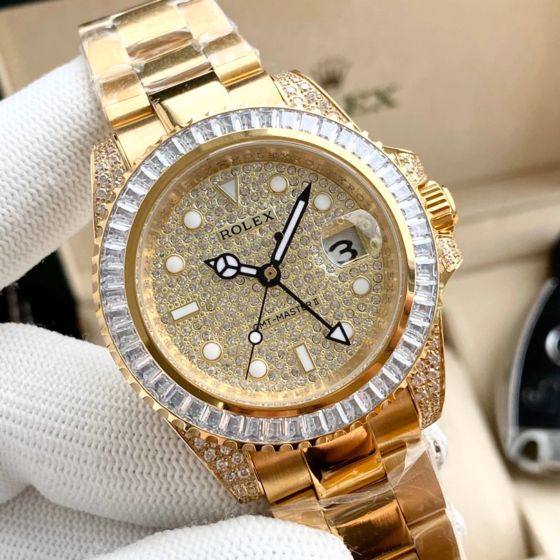 

Classic Luxury Brand Watches Rolex Boutique Unique Men'S Automatic Mechanical Watches Casual Fashion Gold Diamond Rolex Watches