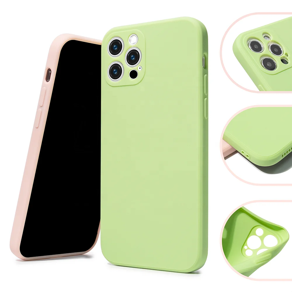 

LOW Price Matte Soft Tpu Silicone Shockproof Mobile Phone Cover Frosted Soft Rubber Case For iPhone 12 13 pro max, Seven colors