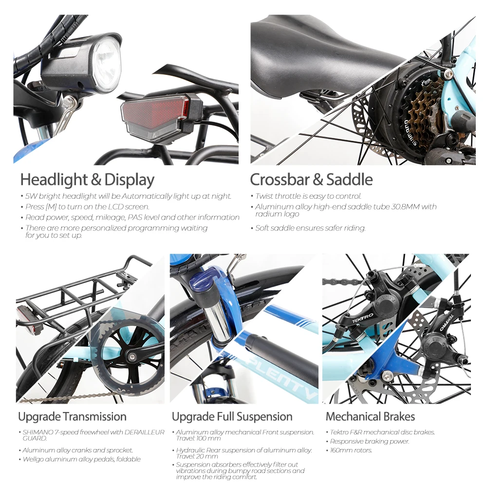 Paselec Electric Female Leisure Bike Ebike 48v Electric Bicycle With