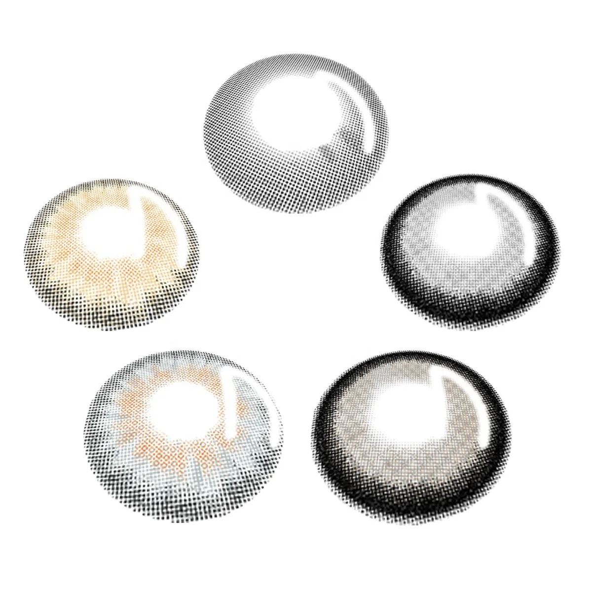 

Beauty 5 Color eye Contacts Cheap Colored Contacts Eye Lens Gray 2 Tone Color Contact Lens wholesale fast delivery drop shipping, 6 colors