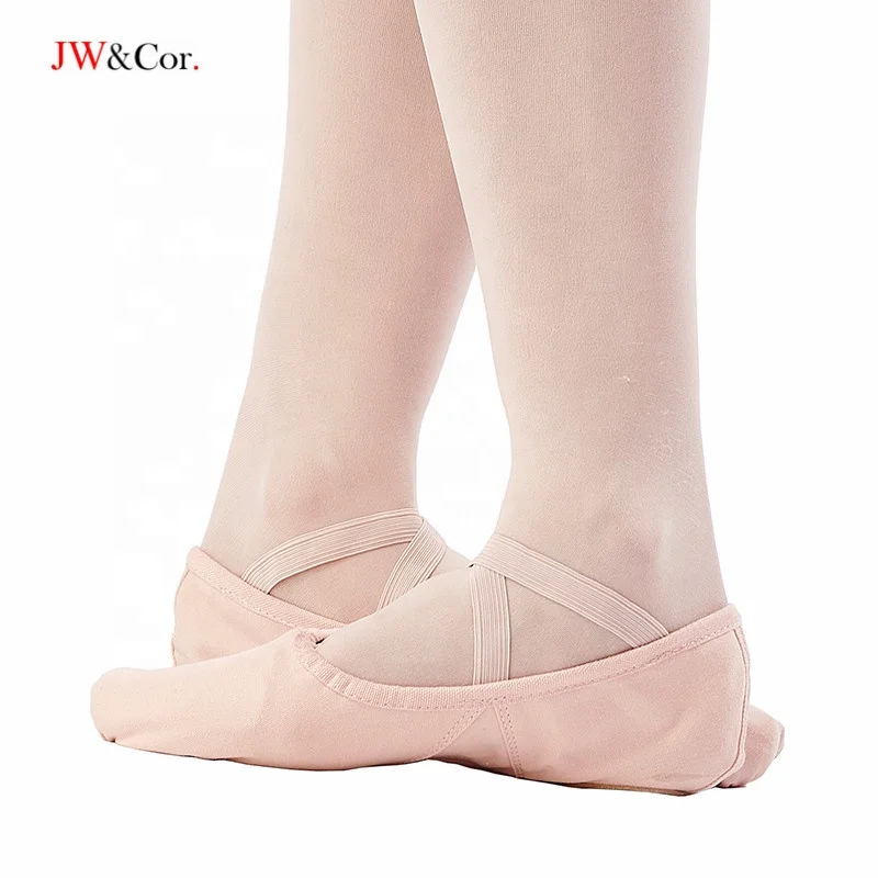 
JW OEM & ODM girls kids soft dance custom ballet shoes 
