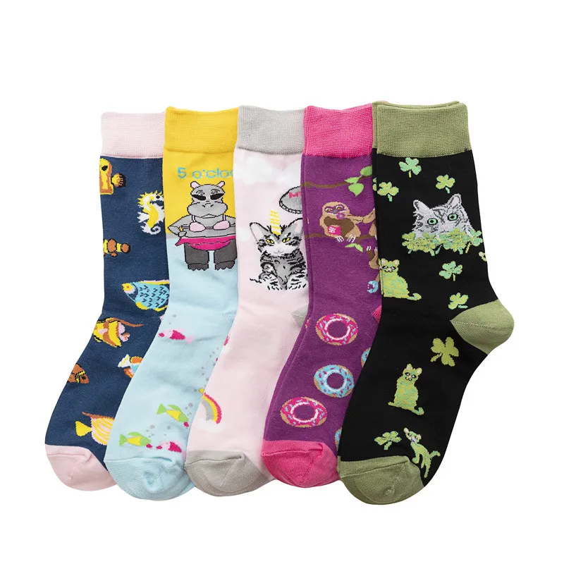 

Spring Autumn And Winter Women Cotton Personality Trendy Cute Wholesale Unisex Socks