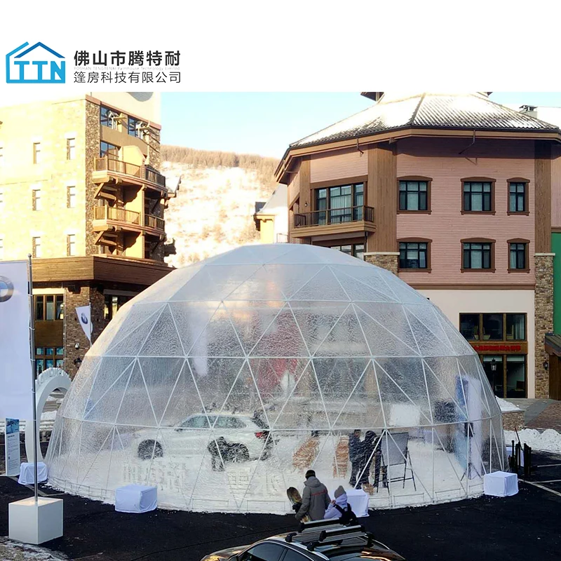 

Factory directly igloo transparent inflatable spherical tent luxury geodesic dome tent