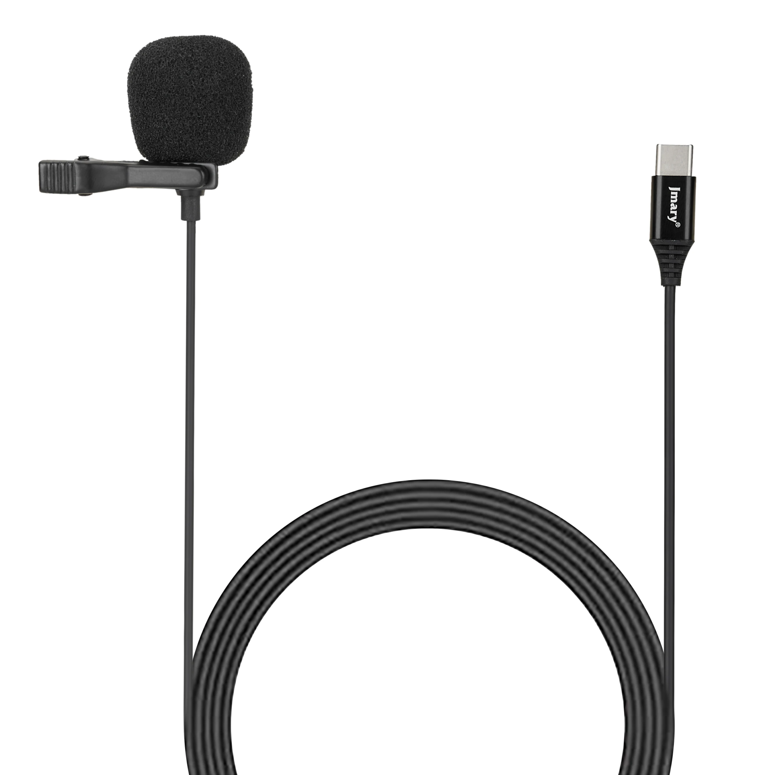 

Jmary Lavalier Lapel Microphone with Type-C interface Mic for Mobile Laptop Omnidirectional Condenser Mic Vlog Recording Mic