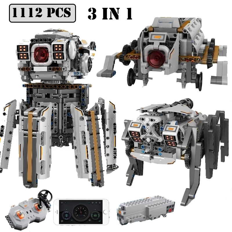 

MOULDKING 15050 MOC High-Tech Remote control Robot Mech 3 in 1 Deformation Fit Building Blocks Assembled Model Toys Boys Gift