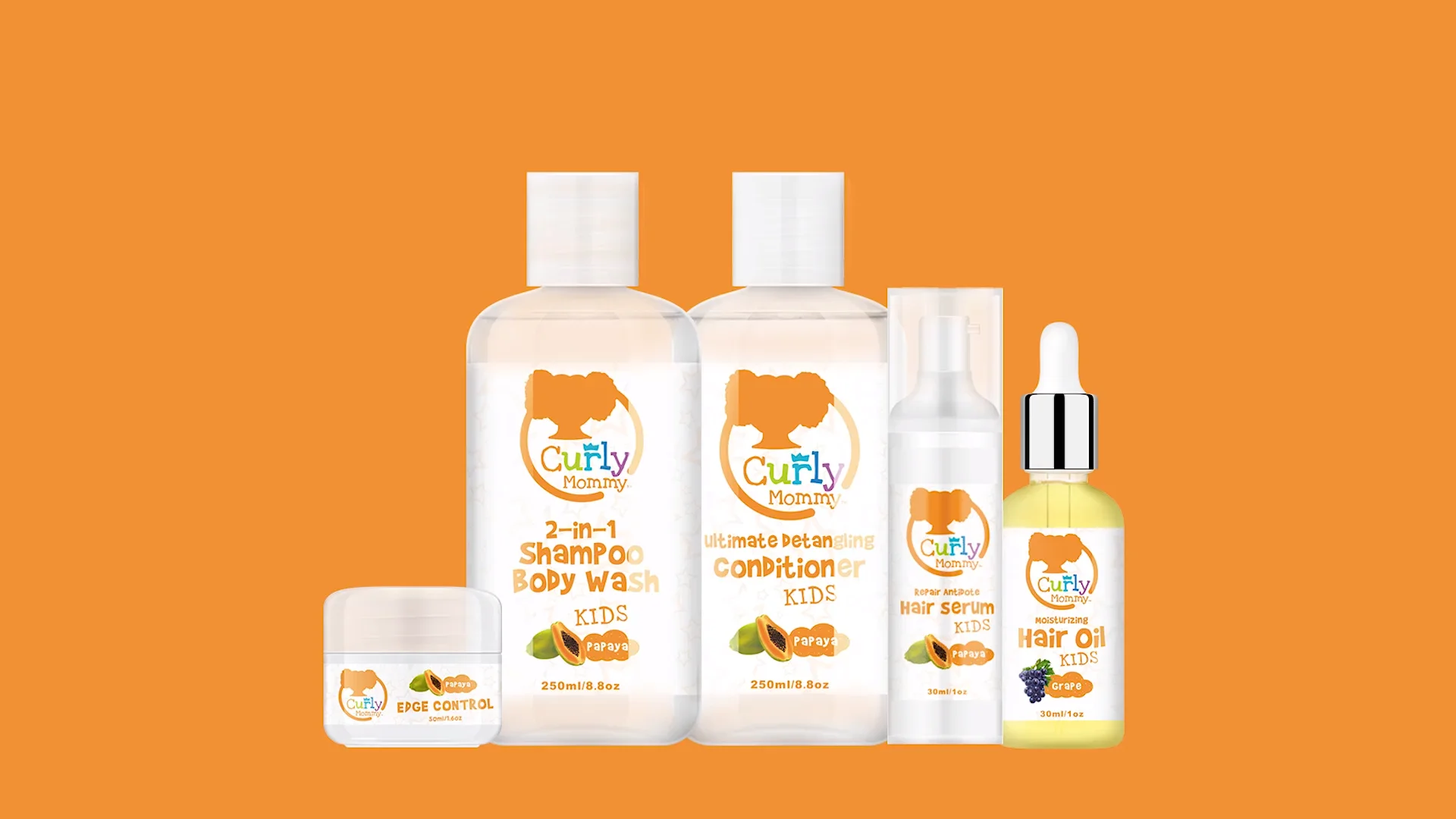 Curlymommy Private Label Sulfate Free Paraben Free Baby Hair Care Set