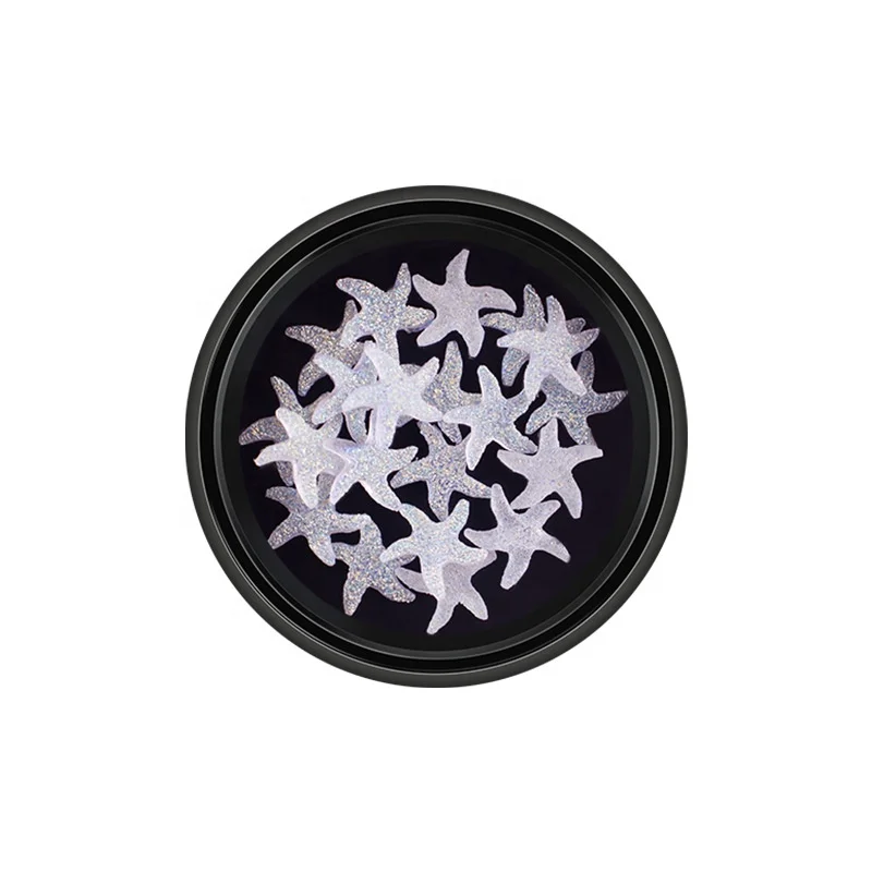 

Rhinestones for Nail Art Decoration Resin Jewelry Aurora Starfish Nail Accessories, As picture