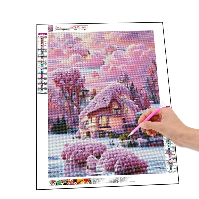 

Wholesale Short Lint Canvas Fantasy Scenery 5d Diamond Painting ab Drill Round and Square Resin Diamond Art