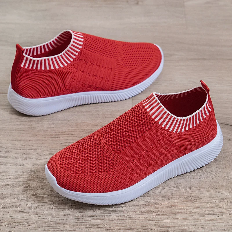 

Wholesale 2021 spring and autumn new ladies' mesh platform casual sneakers fashion breathable rubber sole running shoes.