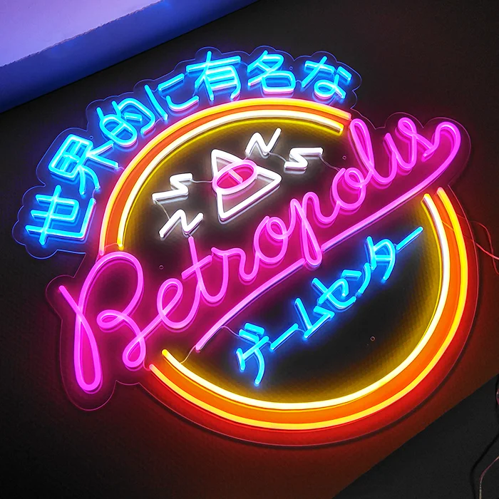 tubo de la palabra logo led letrero