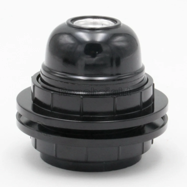 E27 Lamp Holder Vintage Bulb Holders With Shade Ring Black Bakelite Edison Screw Lampholder