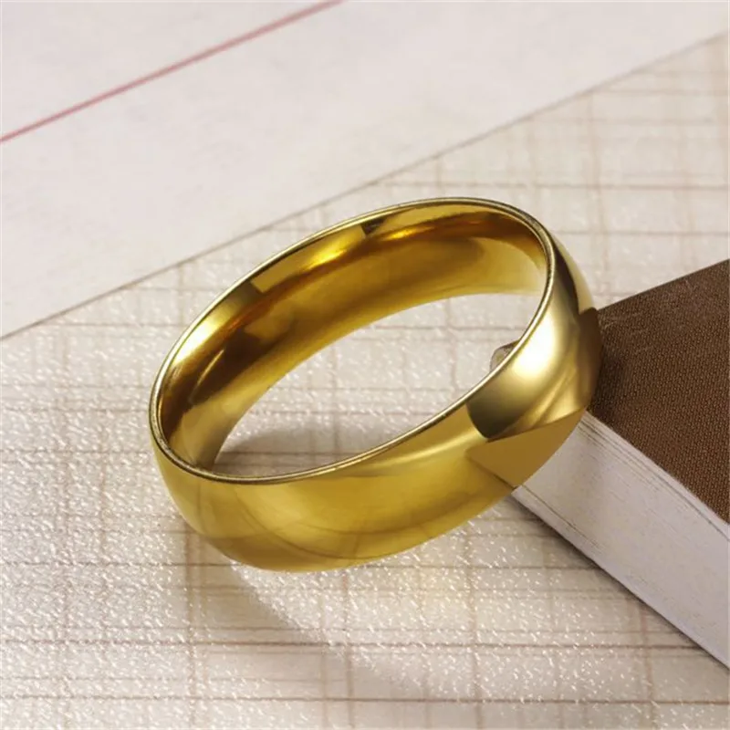 

No Fade Simple Design 2mm 4mm 6mm Stainless Steel Finger Ring 18K Gold Plated Silver Color Knuckle Rings For Women