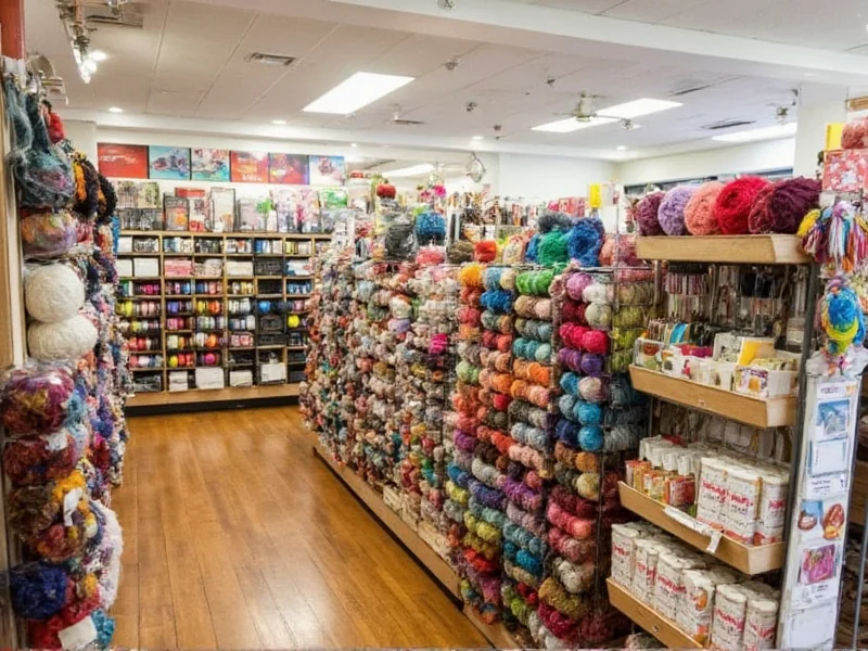 Craft store interior with organized yarn and paper sections in Fairport