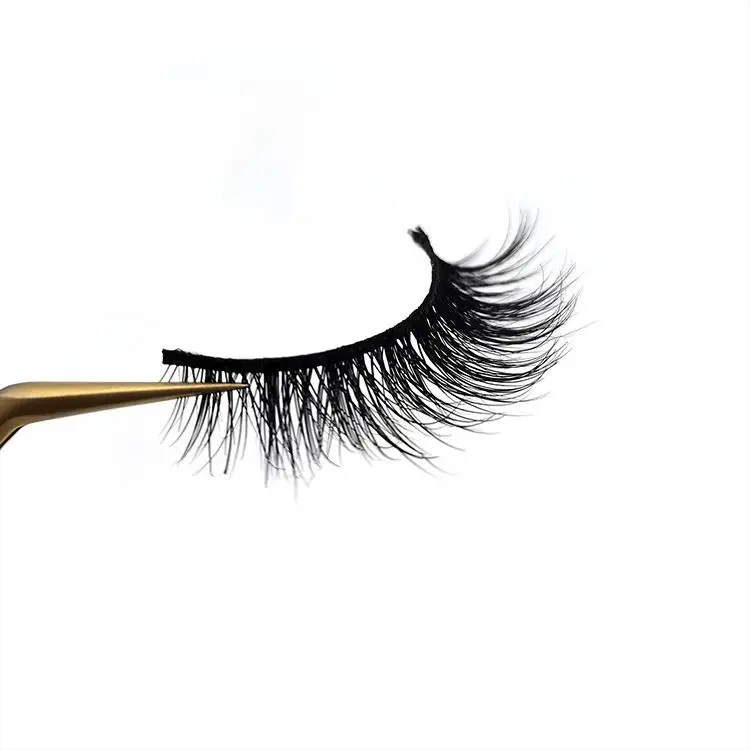 

Luxury eyelash packaging box clear band faux real lahes 3d bulk eyelashes mink, Natural black