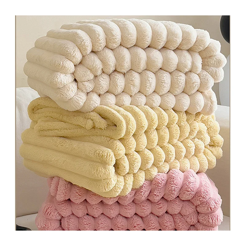 Solid Color Super king Queen Size Flannel Fleece Like Super Thick Sherpa Blanket Coral Velvet Thick Winter Warm Blanket