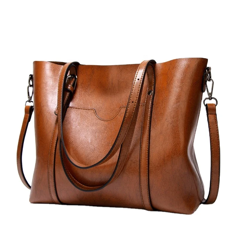 

Hot Selling Women PU Tote Bags dom1001743 Large Capacity Leather Handbags Ladies Casual Shoulder Bags