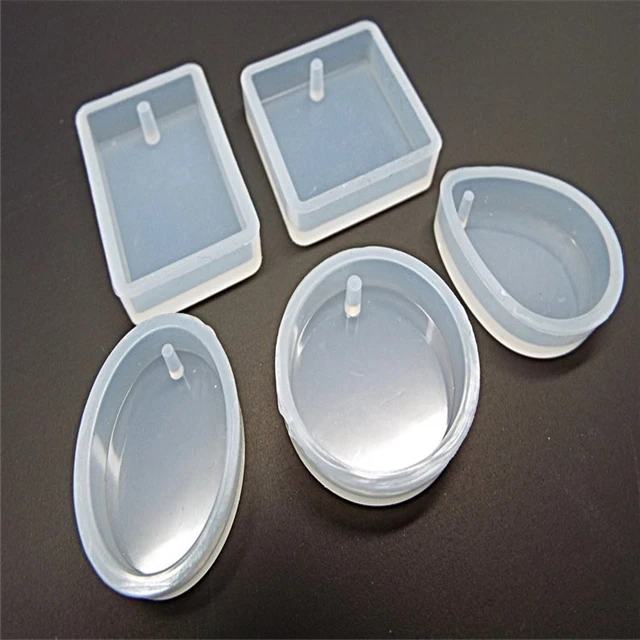 

Teardrop Square Oval Round Rectangle 5 Pendant Silicone Molds For Resin Jewelry Making, Stock or customized
