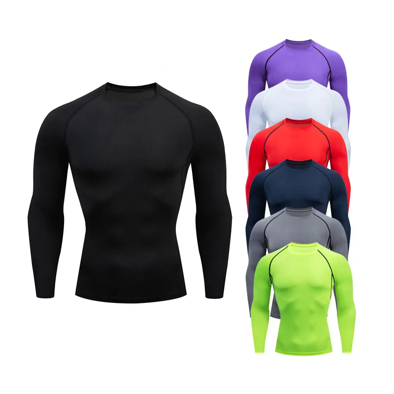 Men Long Sleeve T-Shirt Running Gym Workout Sportswear Training Compression Tshirt sports long sleeves