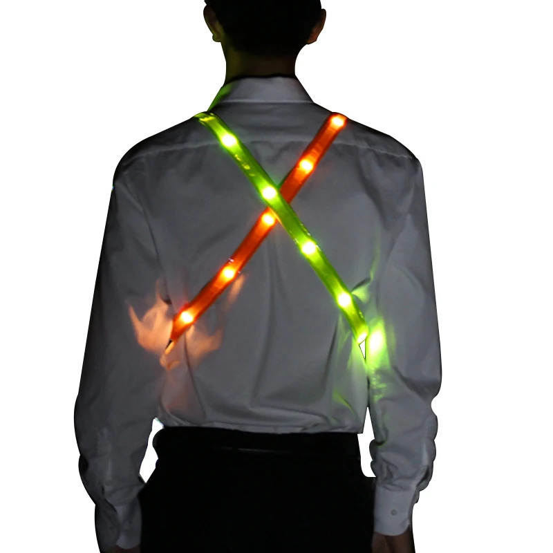 

USB reflective lattice led waist band for men running in the dark, Red/yellow/blue/green/orange/white/pink
