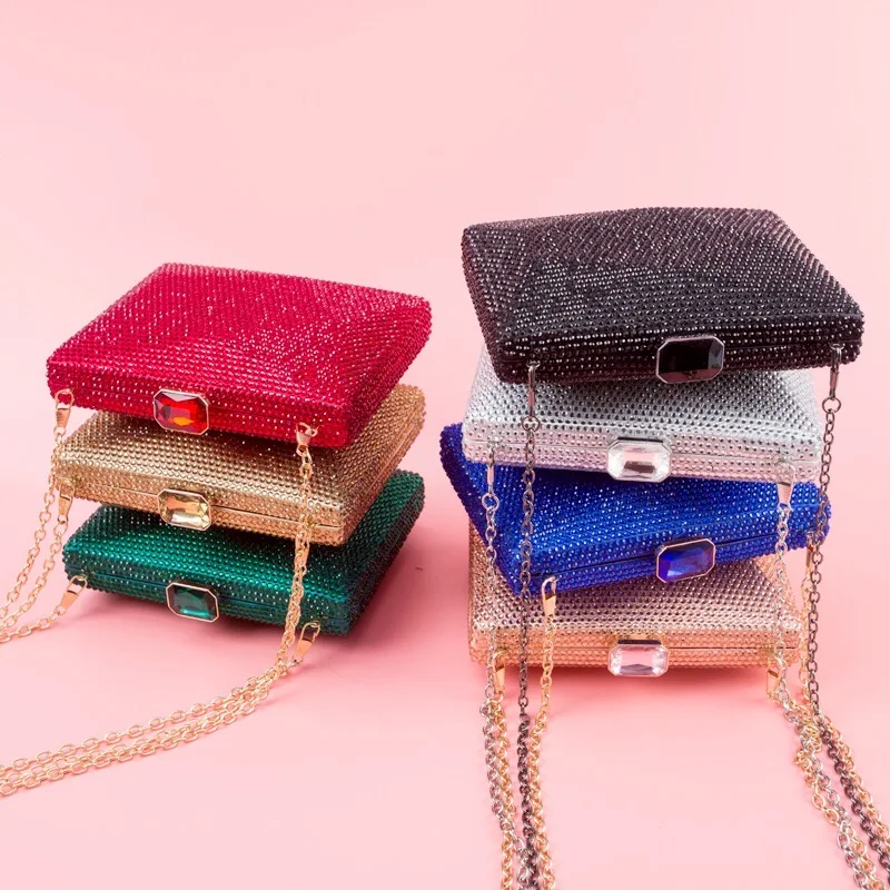 

wholesale luxury stones ladies clutch bag fully rhinestone shoulder bag