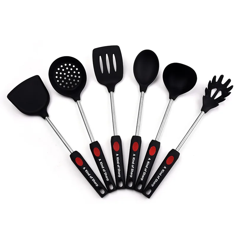 

us utensils wholesale stainless steel kitchen utensil 6pcs set silicone kitchen utensils stainless steel Cooking Tool