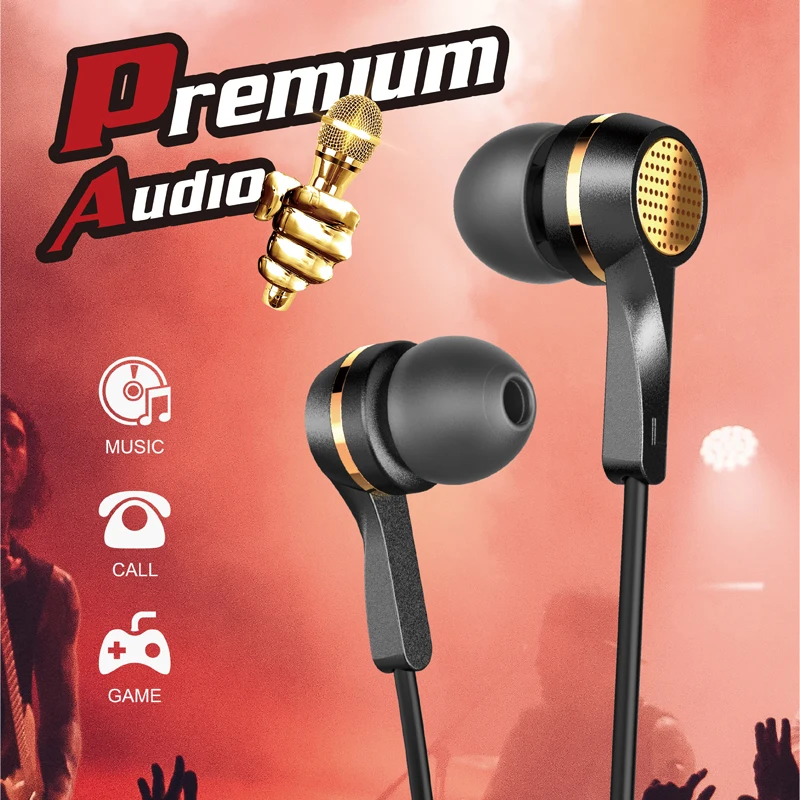 

MOXOM 3.5mm Super Bass Fashion Earphone Wired Handsfree Earphone For Sports