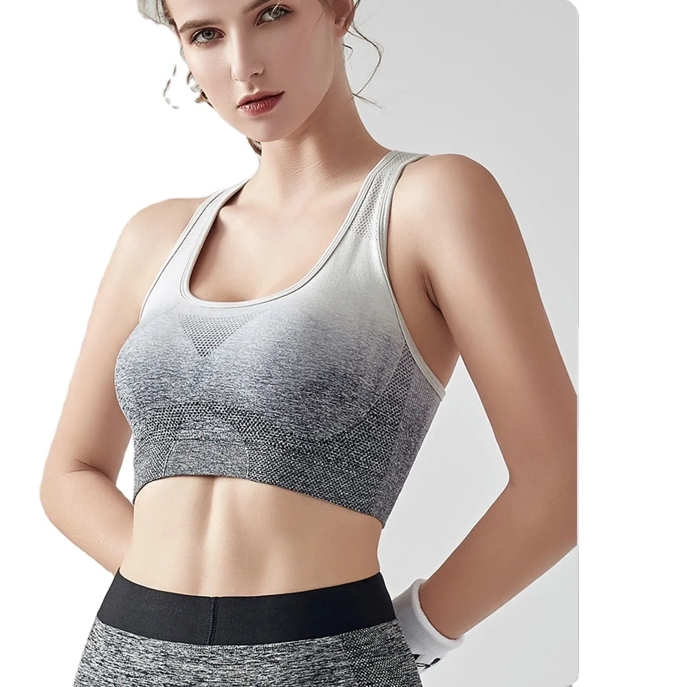 

Fitness Sports Bra for Women Push Up Solid Cross Back Yoga Running Gym Training Workout Femme Padded Underwear Crop Tops, Shown