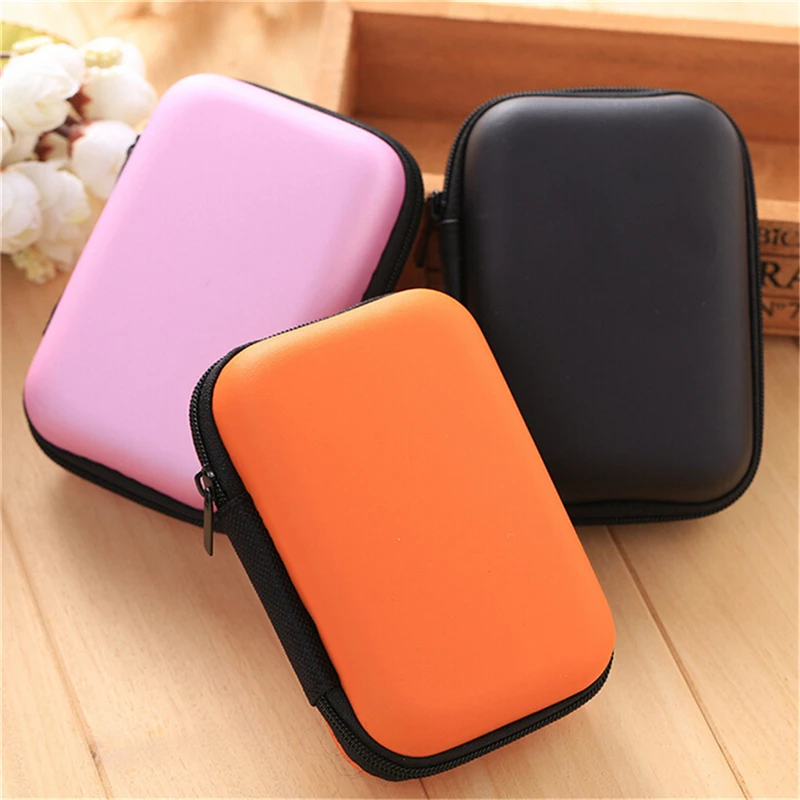 

Mini Hold Case Storage Case For Headphones Earphone Earbuds Carrying Hard Bag Box Case For Keys Coin Travel Earphone Bag