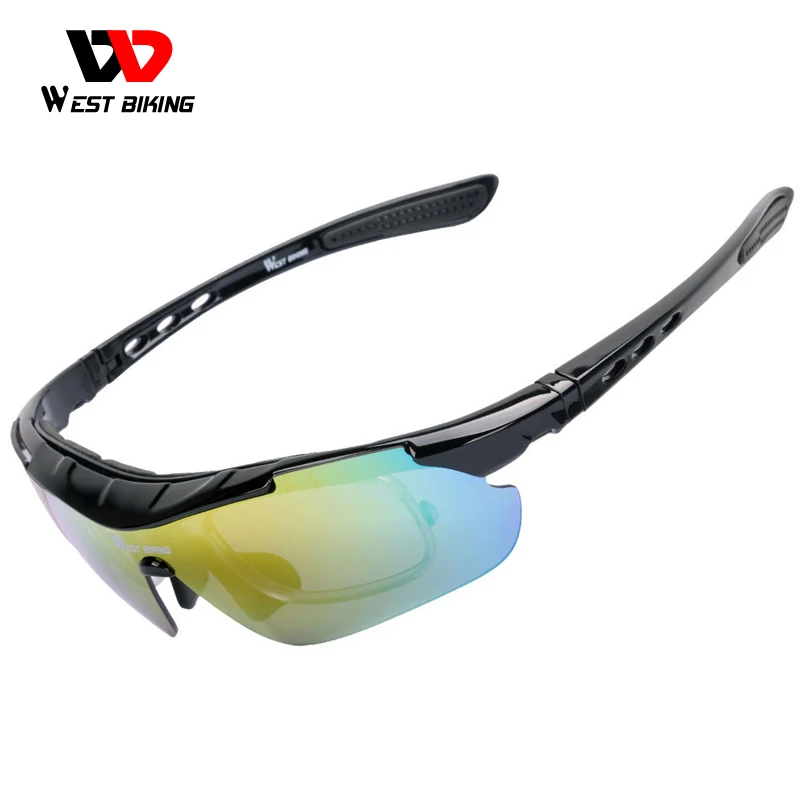 

WEST BIKING Outdoor Polarized Bicycle Glasses Cycling Sun glasses Ciclismo Bike Goggles 5 Lens Sports Bicycle Bike Glasses