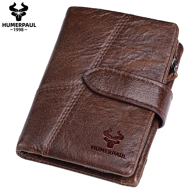 

HUMERPAUL Dropshipping Leather Wallet Genuine Mens Leather Wallet With Portfolio Small Purse Custom Leather Wallet