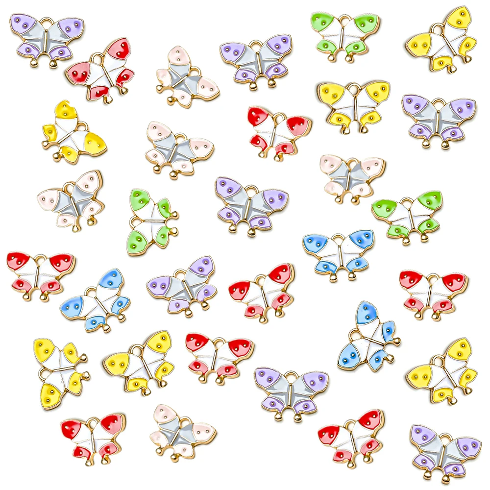 

Wholesale Colourful cute enamel Butterfly charms for handmade jewellery findings 20*14mm, Picture