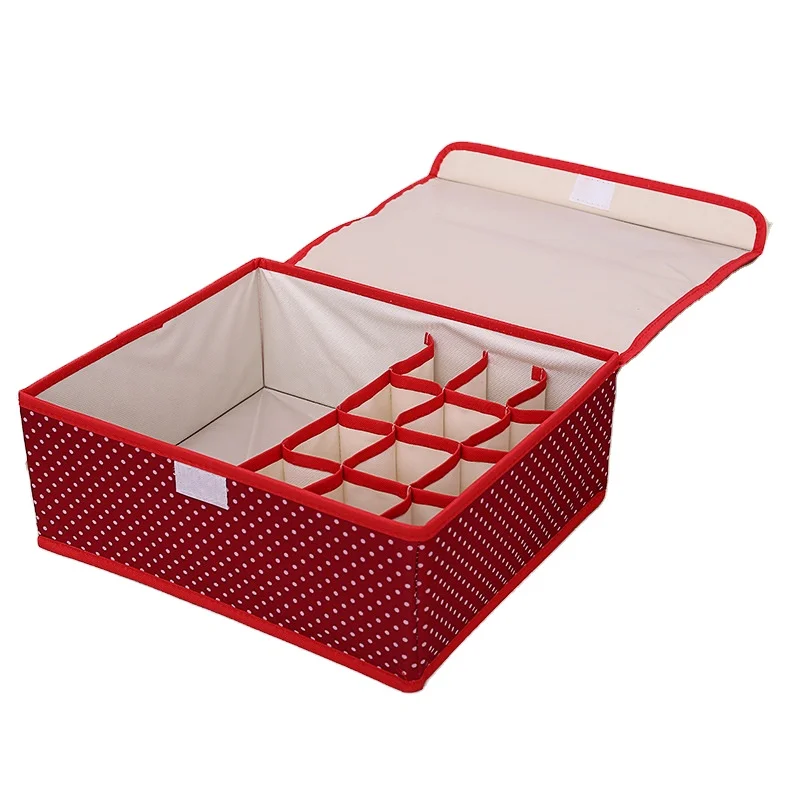 

Compartment Underwear Storage Box Panties Socks Storage Lattice Plastic Wardrobe Drawer Bra Finishing Box