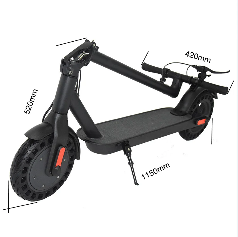 

Adult Small Folding Scooter Safety Mini Two Wheel 10 Inch 15km To 20Km Electric Scooter, Black