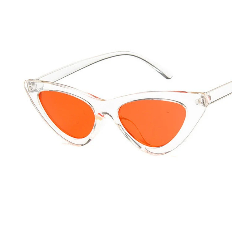 

RCHS Shoes Glasses Women Oculos De Sol Masculino Gafas 2021 Sunglasses Retro triangle cat eye sun glasses, 16 colors
