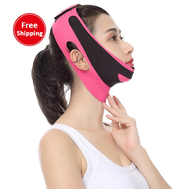 

Elastic Face Slimming Bandage v face lift belt Face Shaper Women Chin Cheek Lift Up Belt Facial Massage Strap