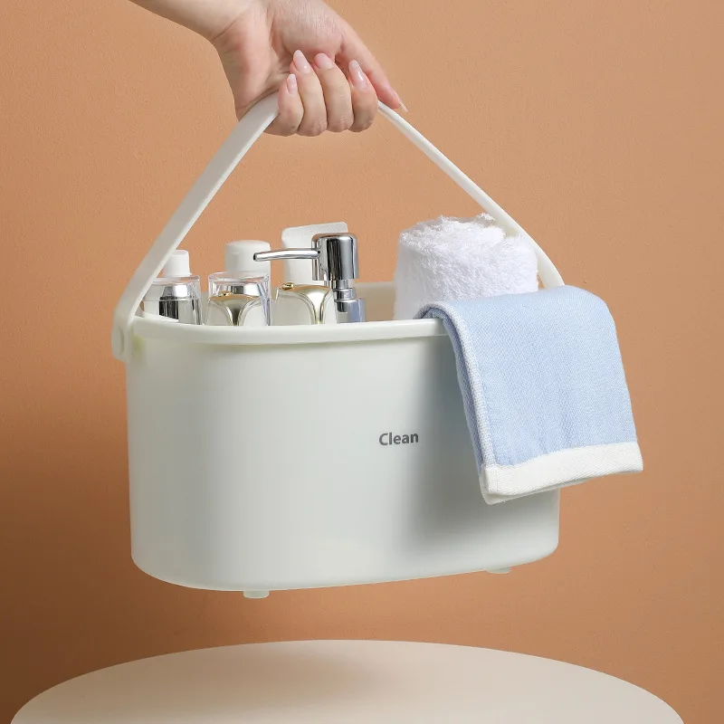 

Household Practical Portable Hollow Plastic Bathroom Wash Basket, Green,white,pink