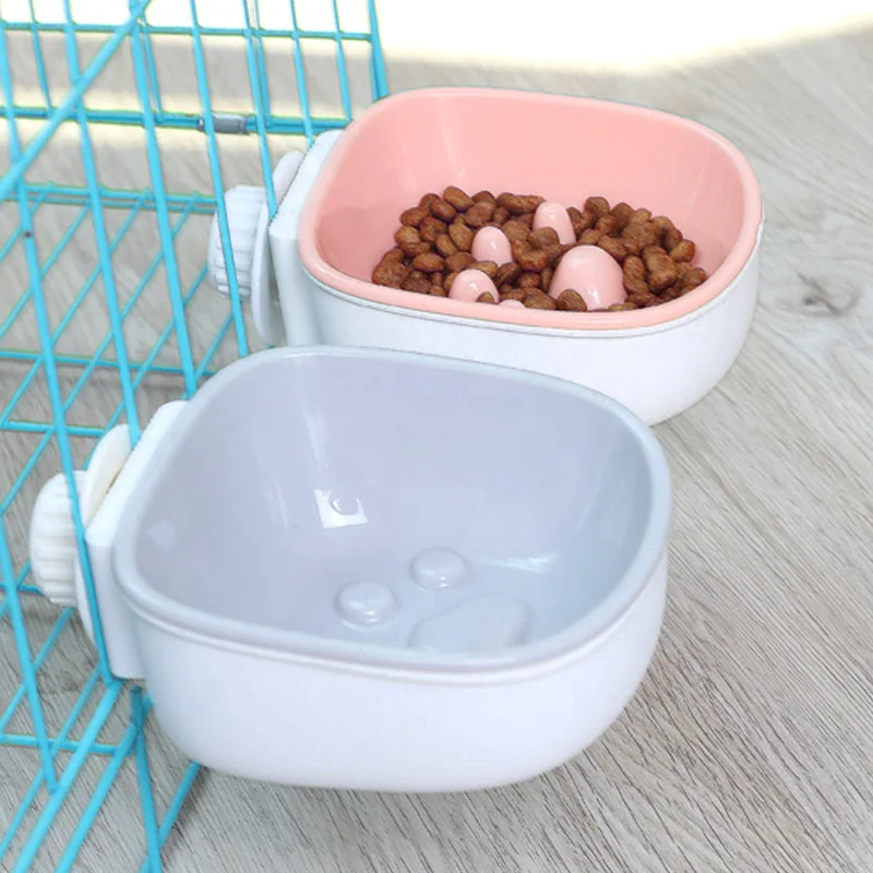 

High Quality Plastic Cat Food Feed Bowl Cat Kitten Slow Dog Feeding Bowl