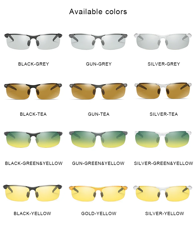 2020 Day And Night Vision Glasses Fishing Polarized Color Changing