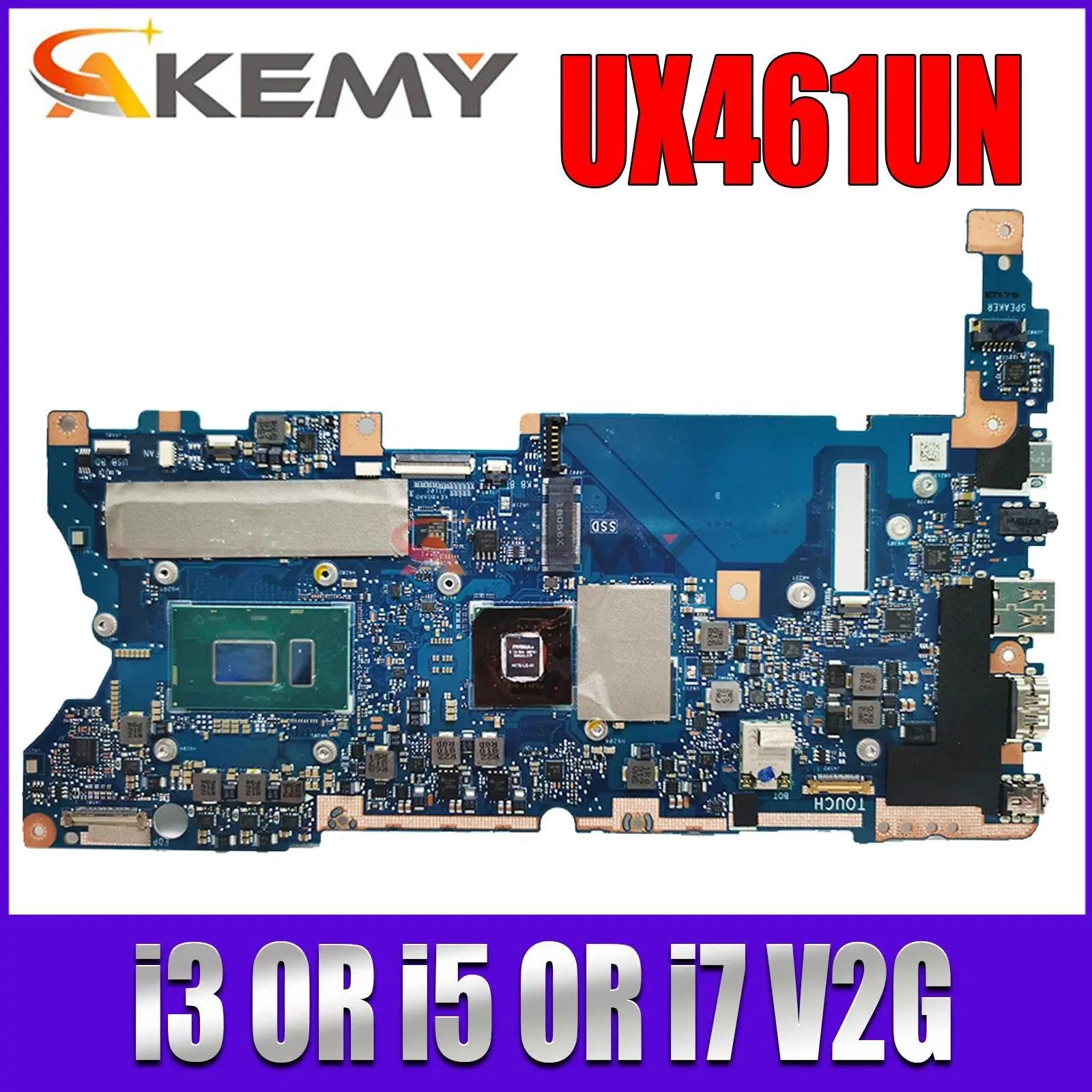 

Mainboard UX461U UX461UN UX461UA TP461U TP461UN TP461UA Laptop Motherboard I3 I5 I7 8th Gen 4GB/8GB/16GB-RAM UMA/V2G