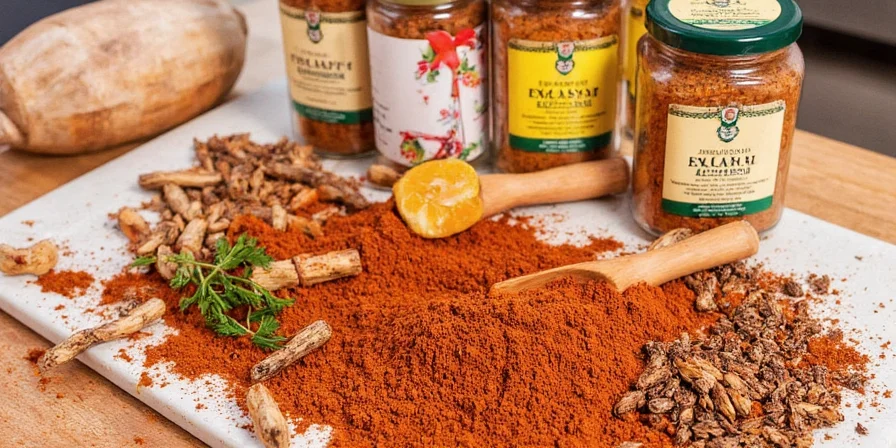 Various dishes featuring ras el hanout paired with other flavors