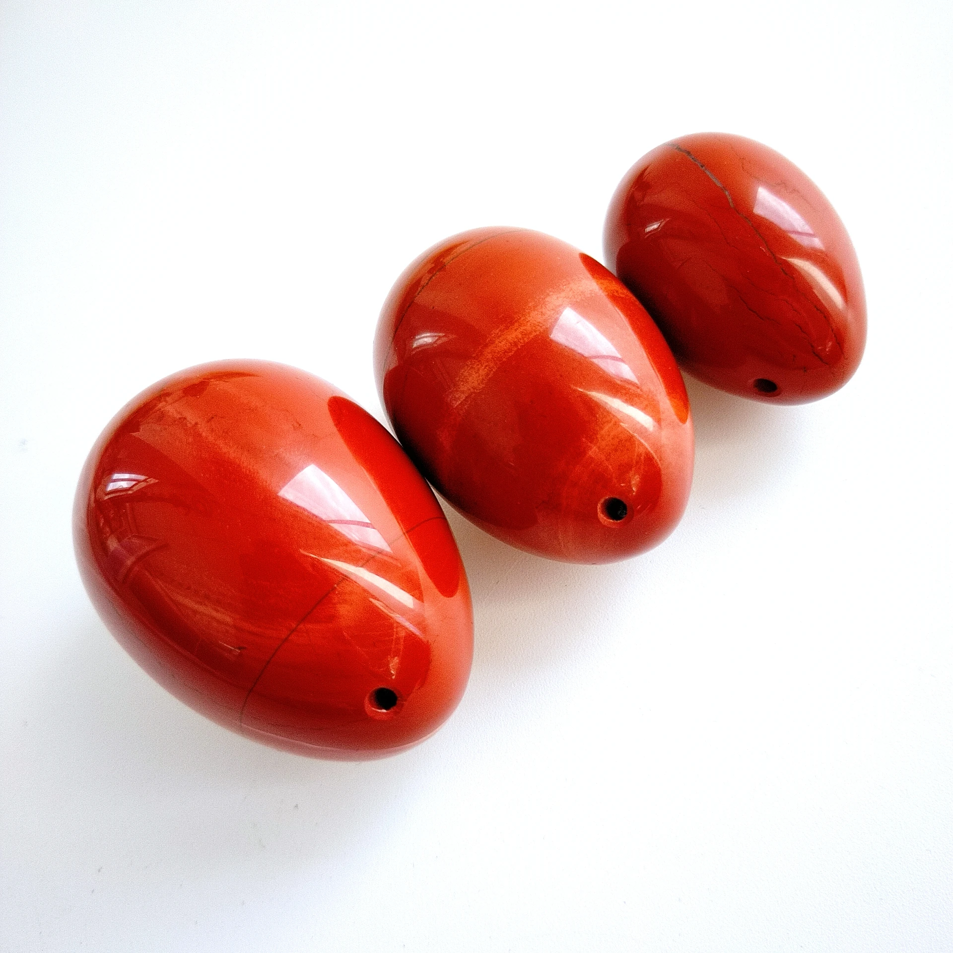 

3pcs/set Natural Red Jasper Healing Stone Tightening Vaginal Muscle Carved Nephrite Jade Yoni Eggs Set for Women Kegel Exercise