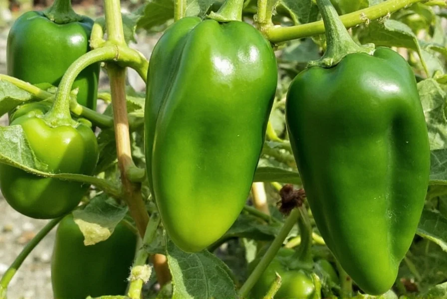 Close-up of an ancho pepper next to a mulato pepper
