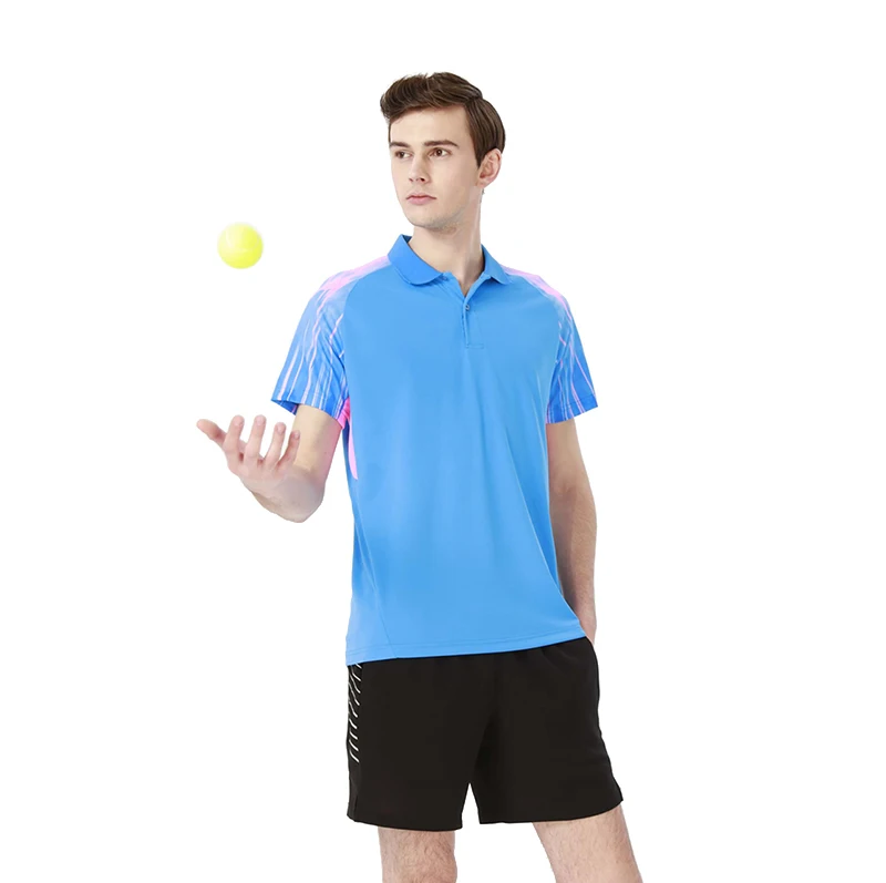 

wholesale customized Comfortable sports tennis table tennis shirts wear shorts badminton polo men's tennis shirt