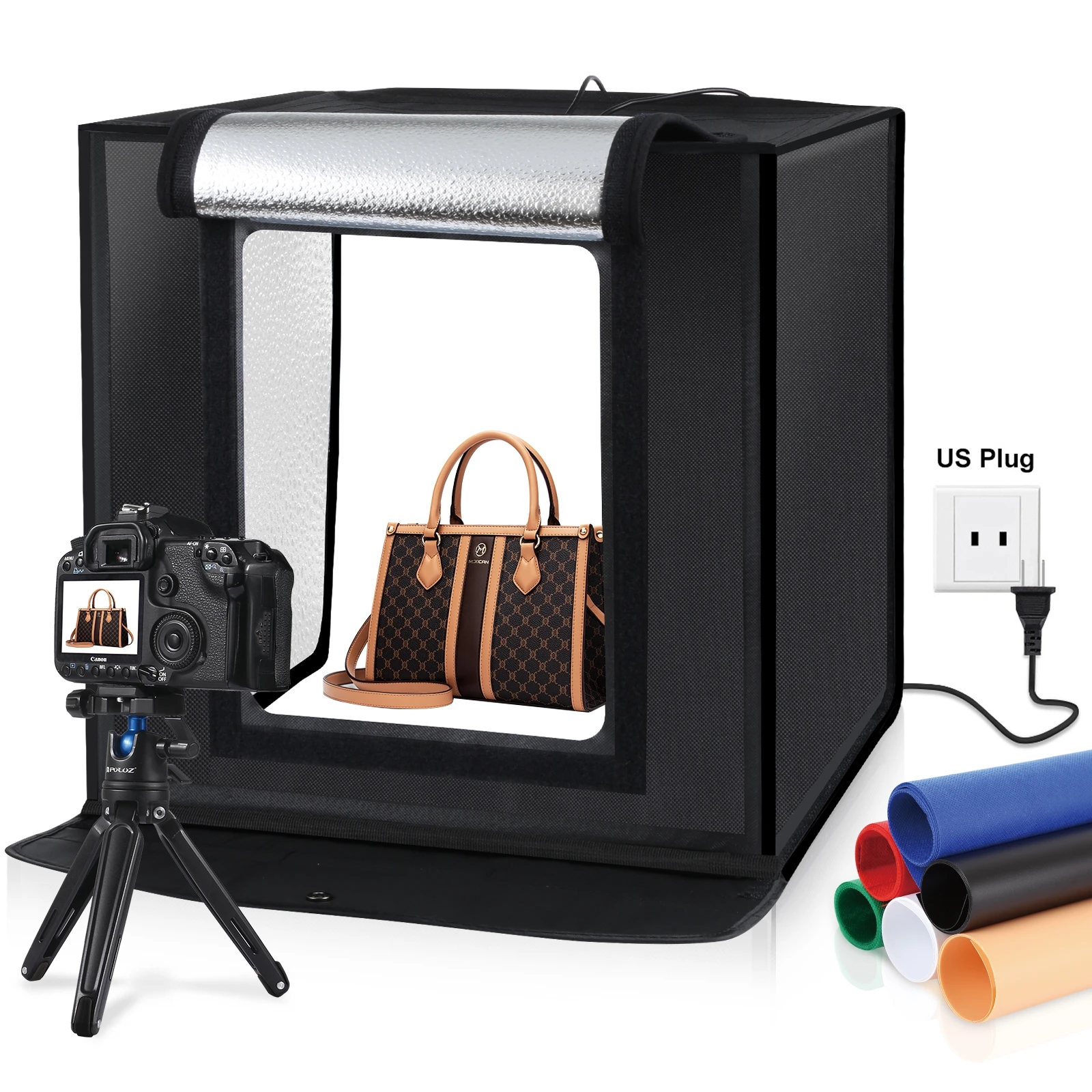 

Customizable Logo PULUZ 40cm Folding Portable 24W 5500K Photo Lighting Studio Shooting Tent Box Kit with Backdrop Light Box