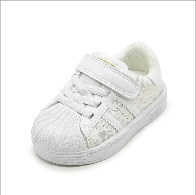 

custom spring elastic slip on preschool infant casual footwear toddler baby girl boy sport running kids shoes, White+black+pink